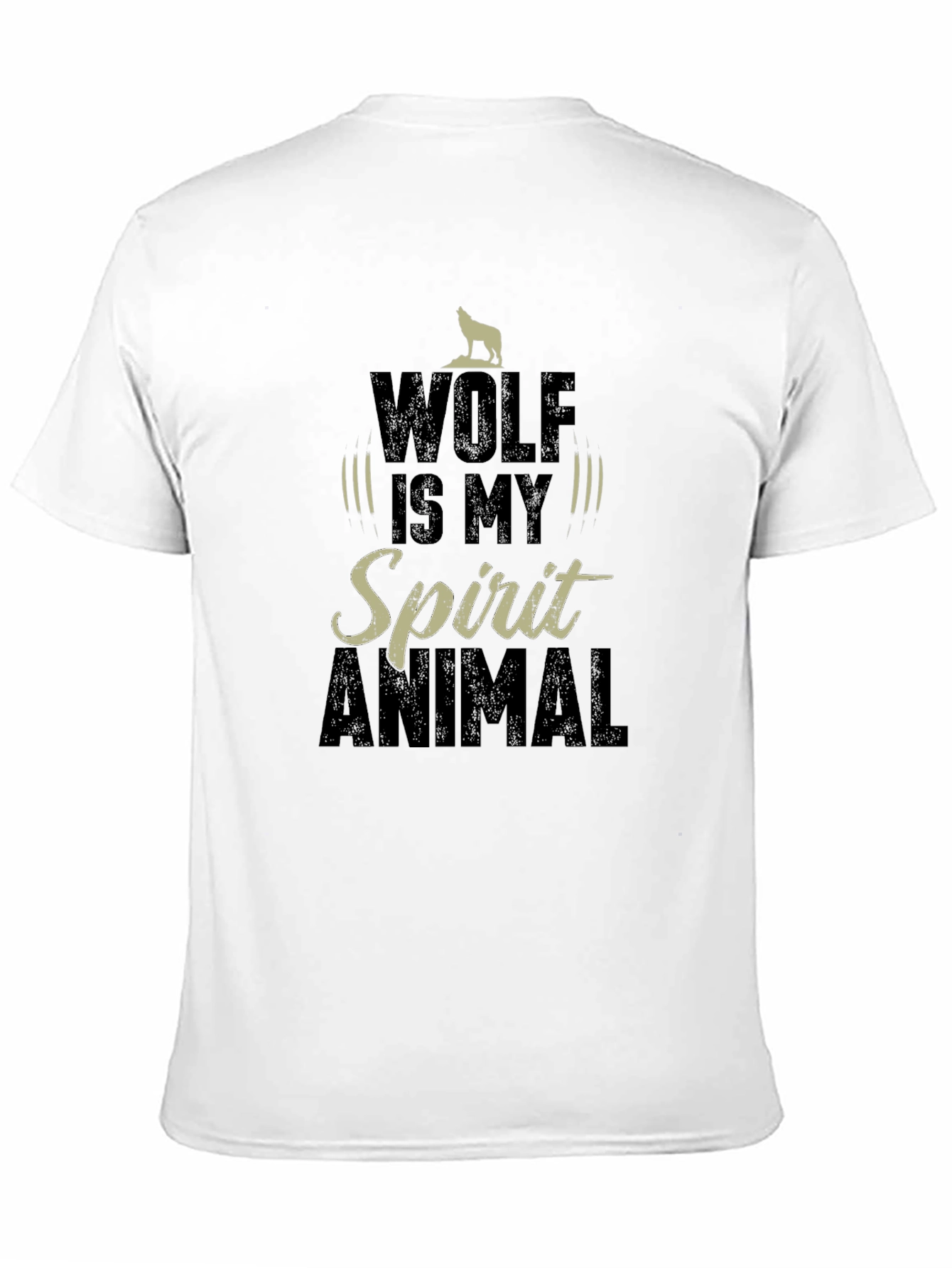 Wolf Spirit Animal Graphic T-Shirt - Black