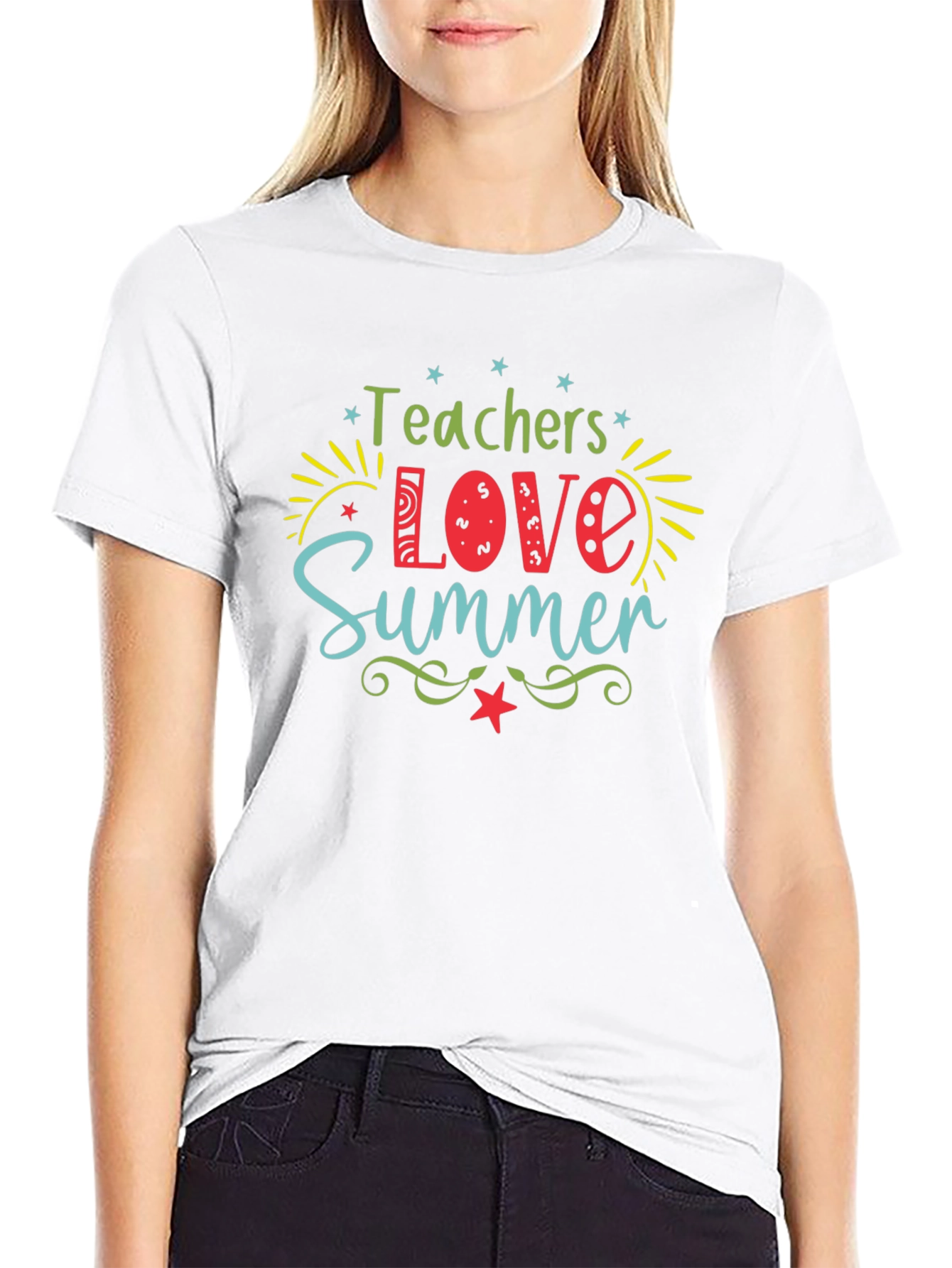Teachers Love Summer Graphic T-Shirt