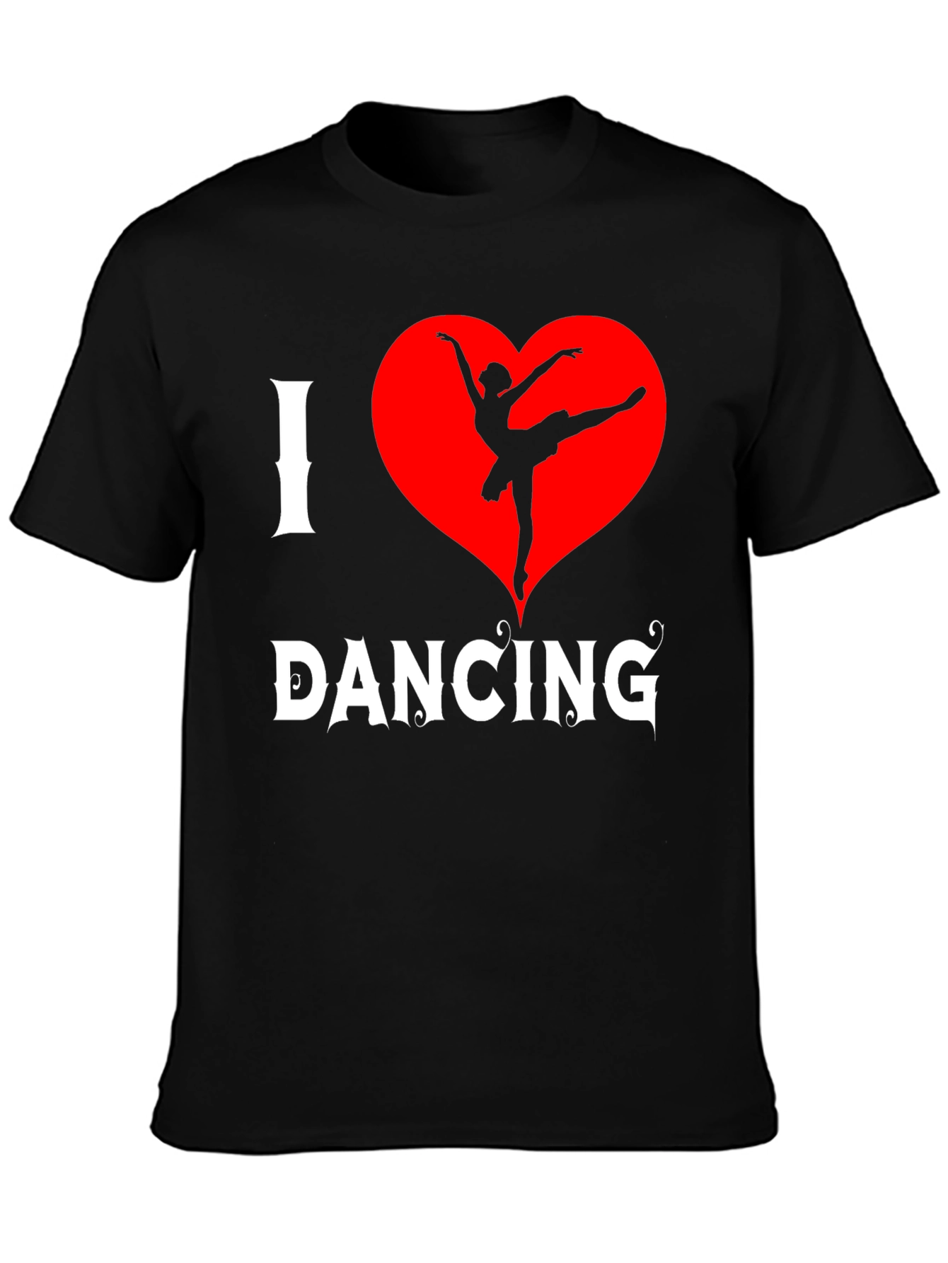 I Heart Dancing T-Shirt - Ballet Dancer Design