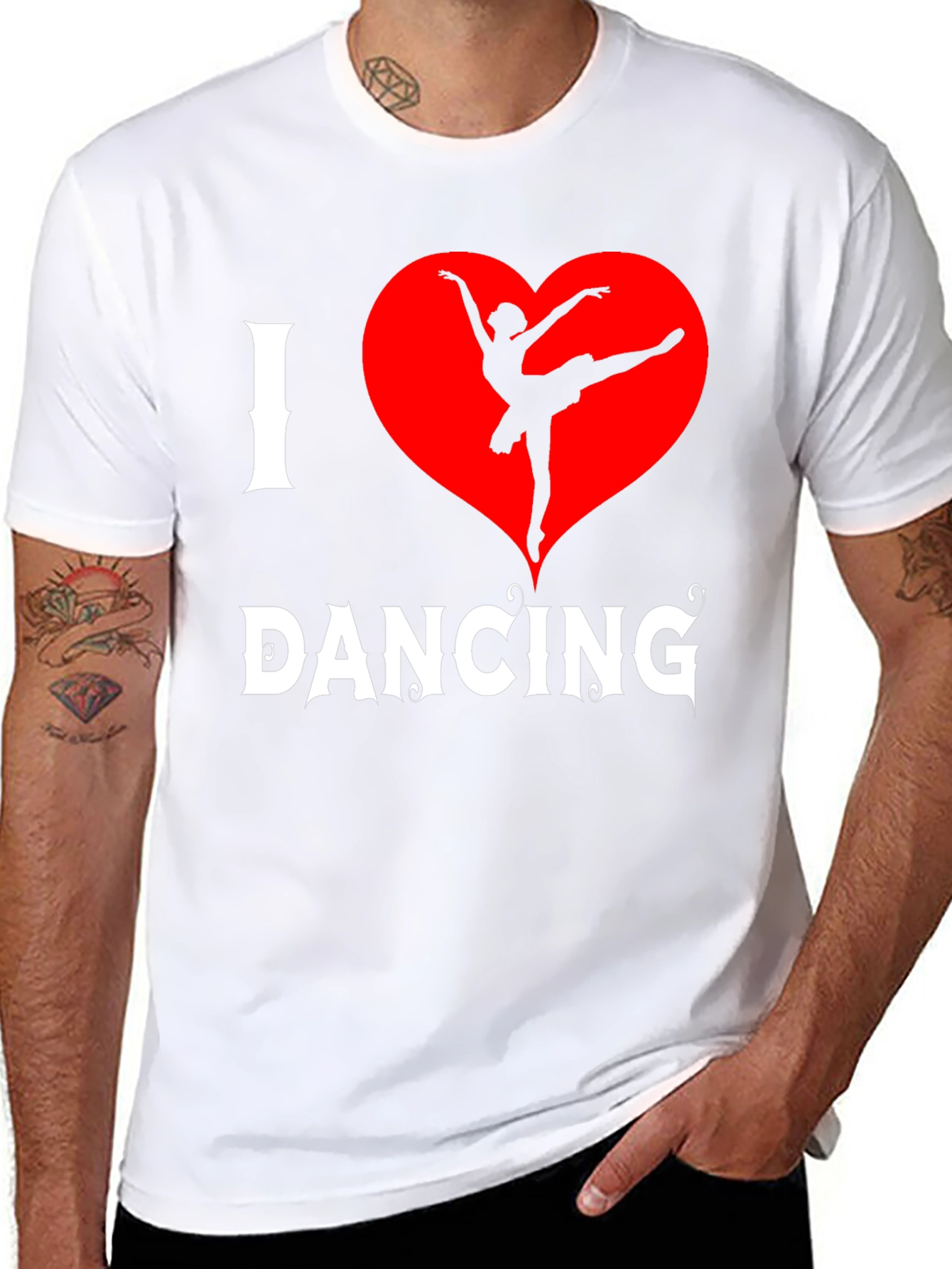 I Heart Dancing T-Shirt - Ballet Dancer Design