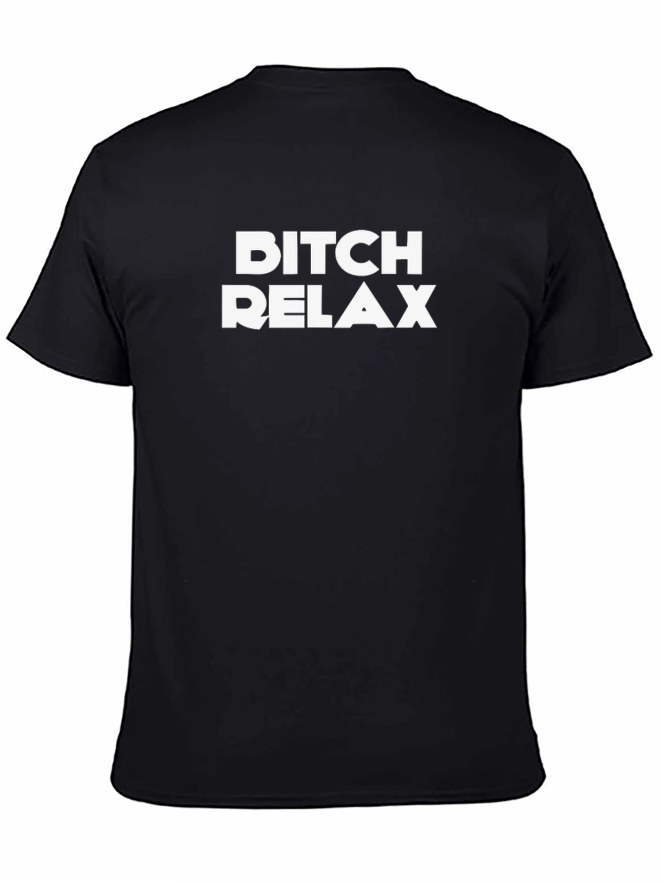 Ditch Relax Graphic Print Black T-Shirt