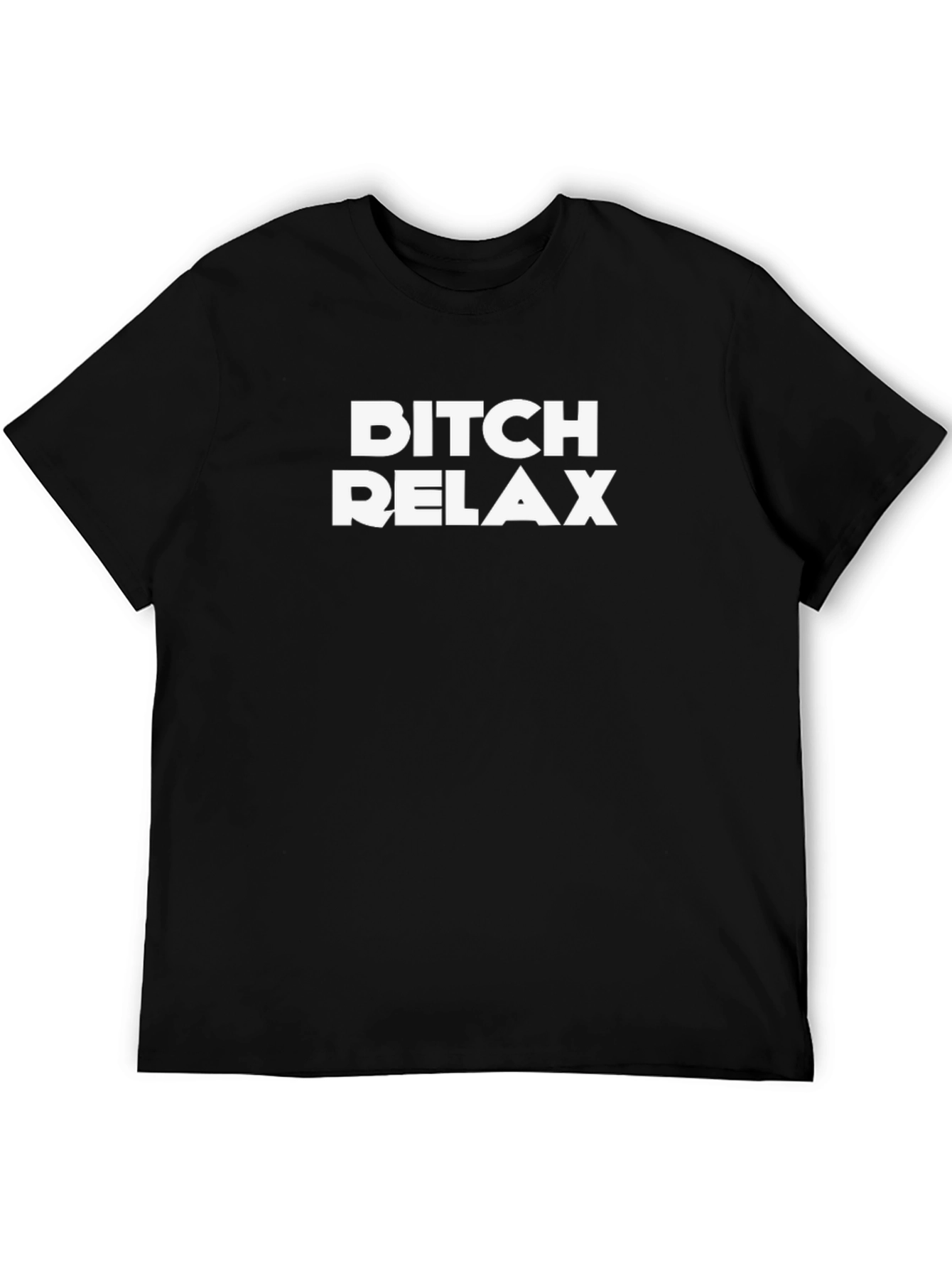 Ditch Relax Graphic Print Black T-Shirt