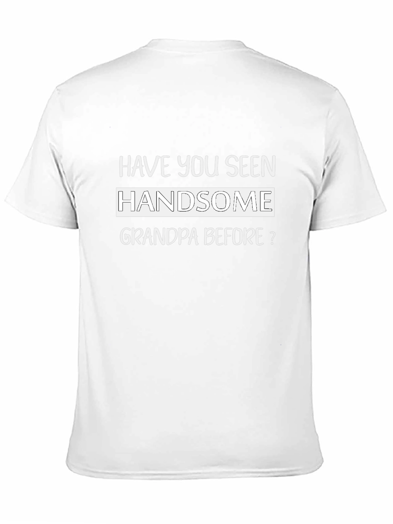 Handsome Grandpa Black Graphic T-Shirt