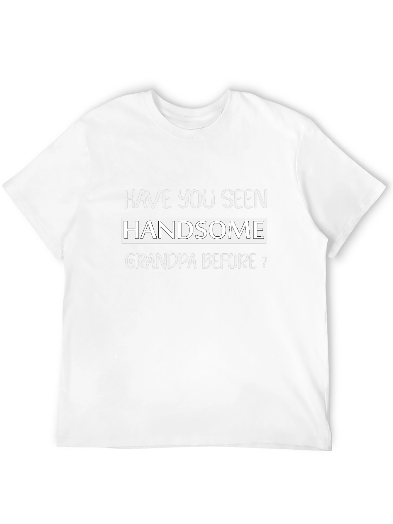 Handsome Grandpa Black Graphic T-Shirt