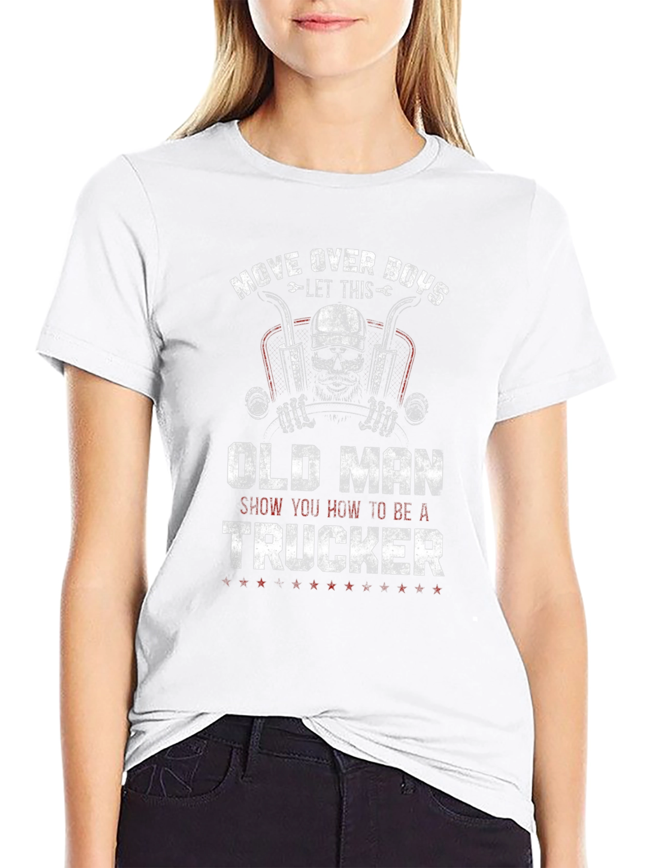 Old Man Trucker T-Shirt - Move Over Boys!