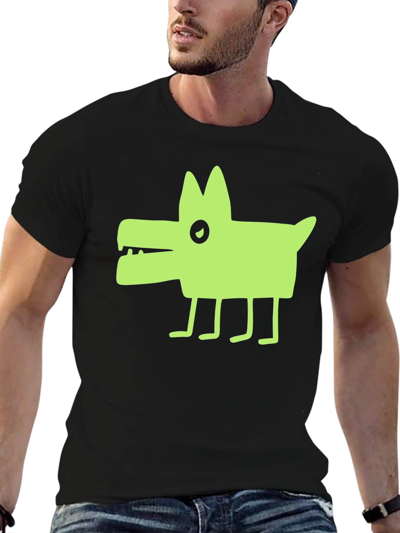 Cool Graphic Dog Tee - Unisex Black T-Shirt