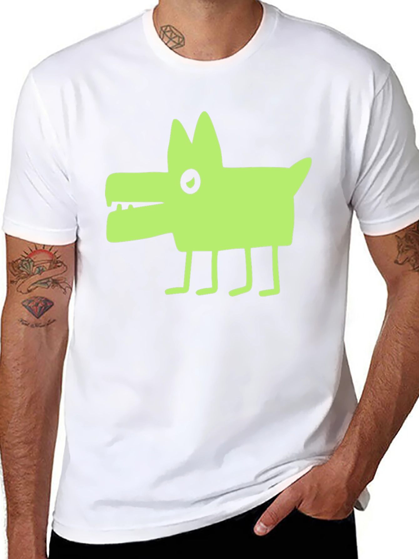 Cool Graphic Dog Tee - Unisex Black T-Shirt