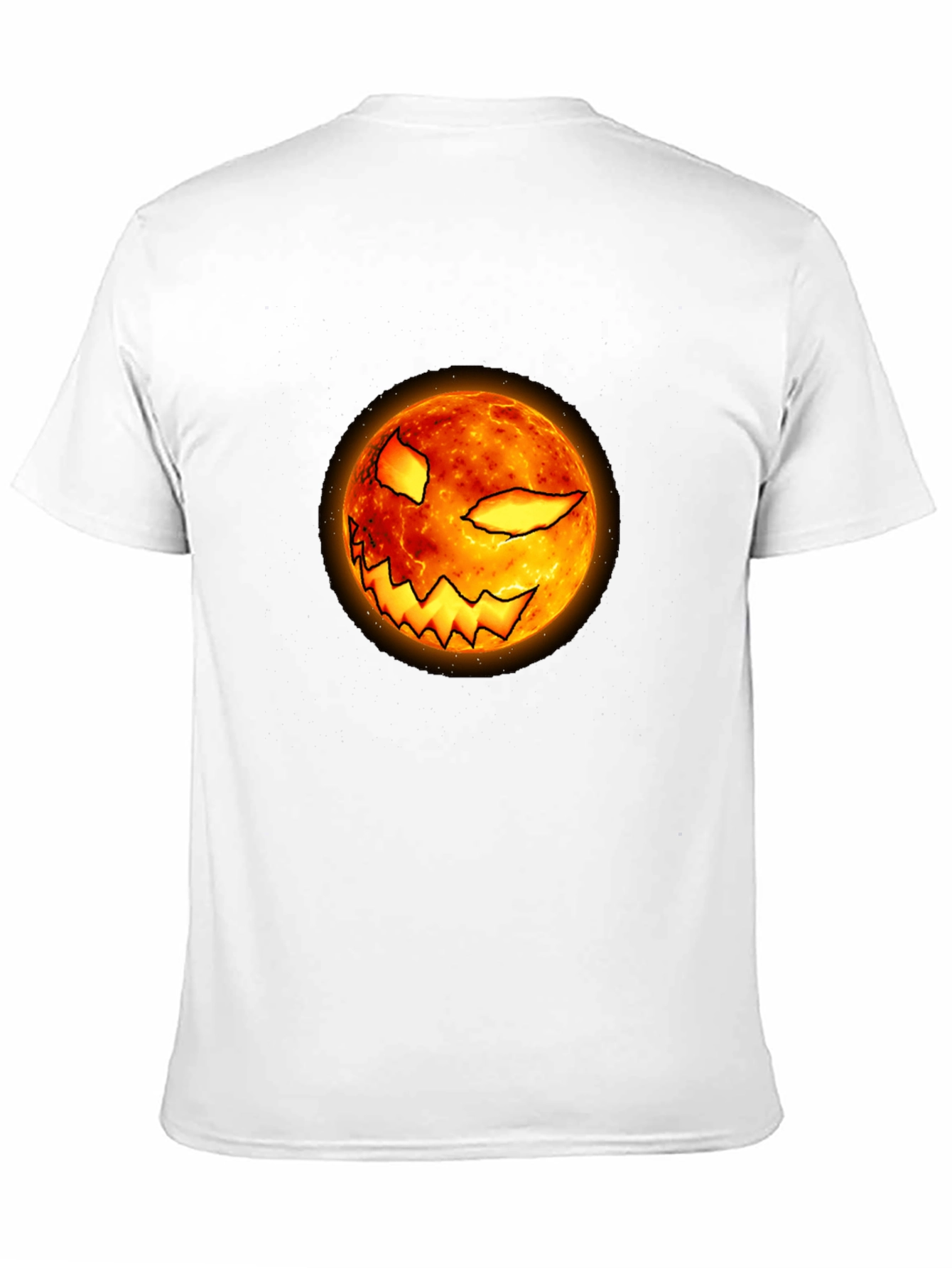 Halloween Pumpkin Face Graphic Black T-Shirt