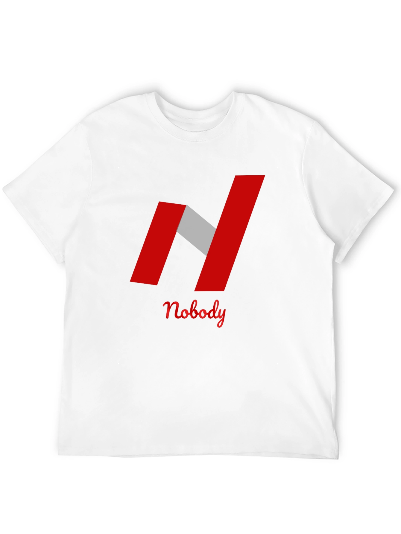 Nobody Graphic Tee - Modern N Design Black T-Shirt