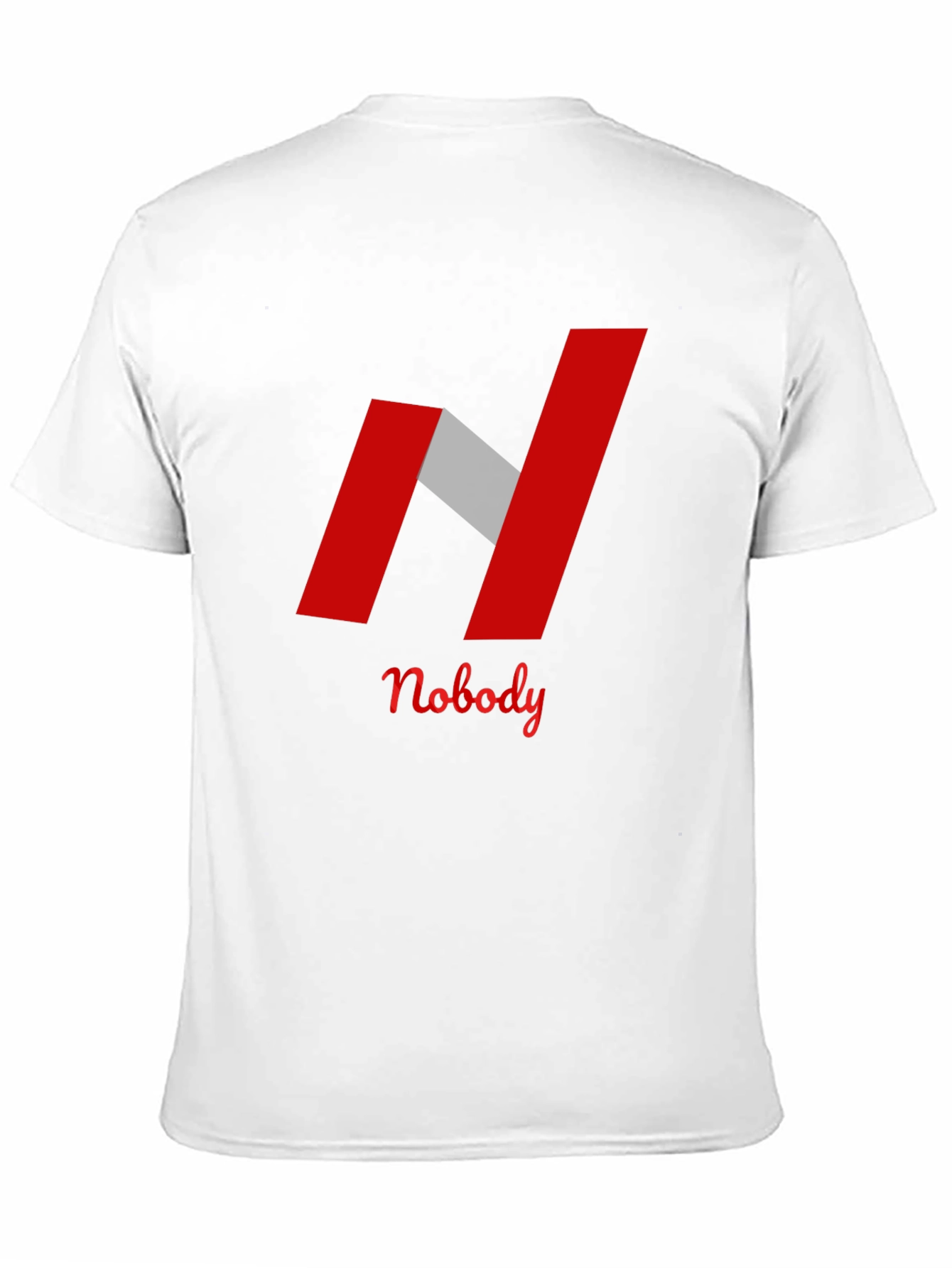 Nobody Graphic Tee - Modern N Design Black T-Shirt