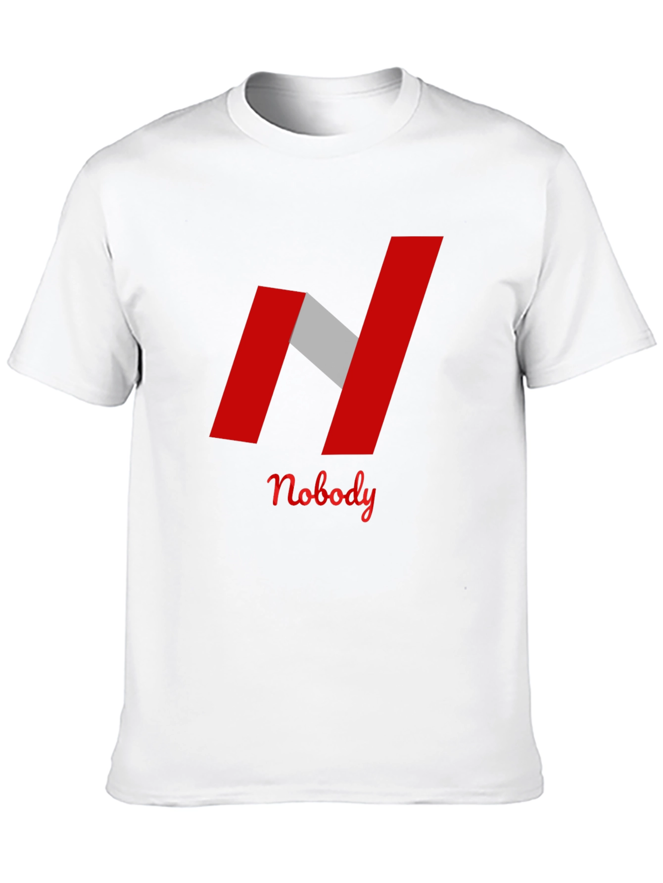 Nobody Graphic Tee - Modern N Design Black T-Shirt