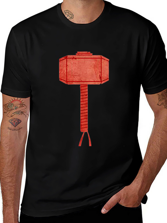 Hammer Graphic Tee - Black Cotton T-Shirt