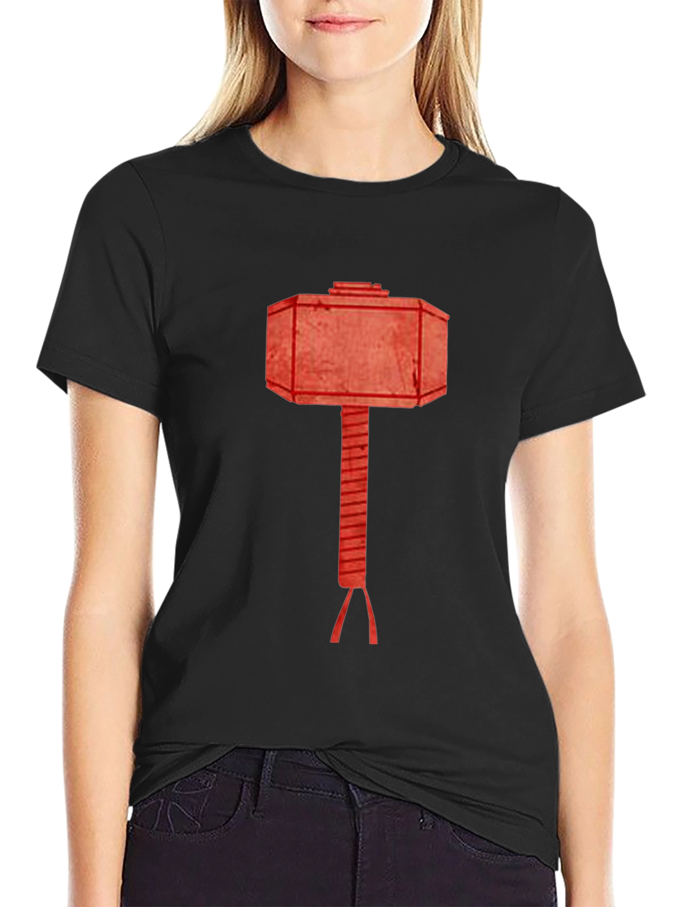 Hammer Graphic Tee - Black Cotton T-Shirt