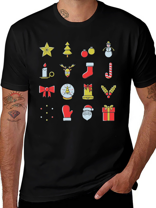 Festive Christmas Icon T-Shirt - Holiday Cheer