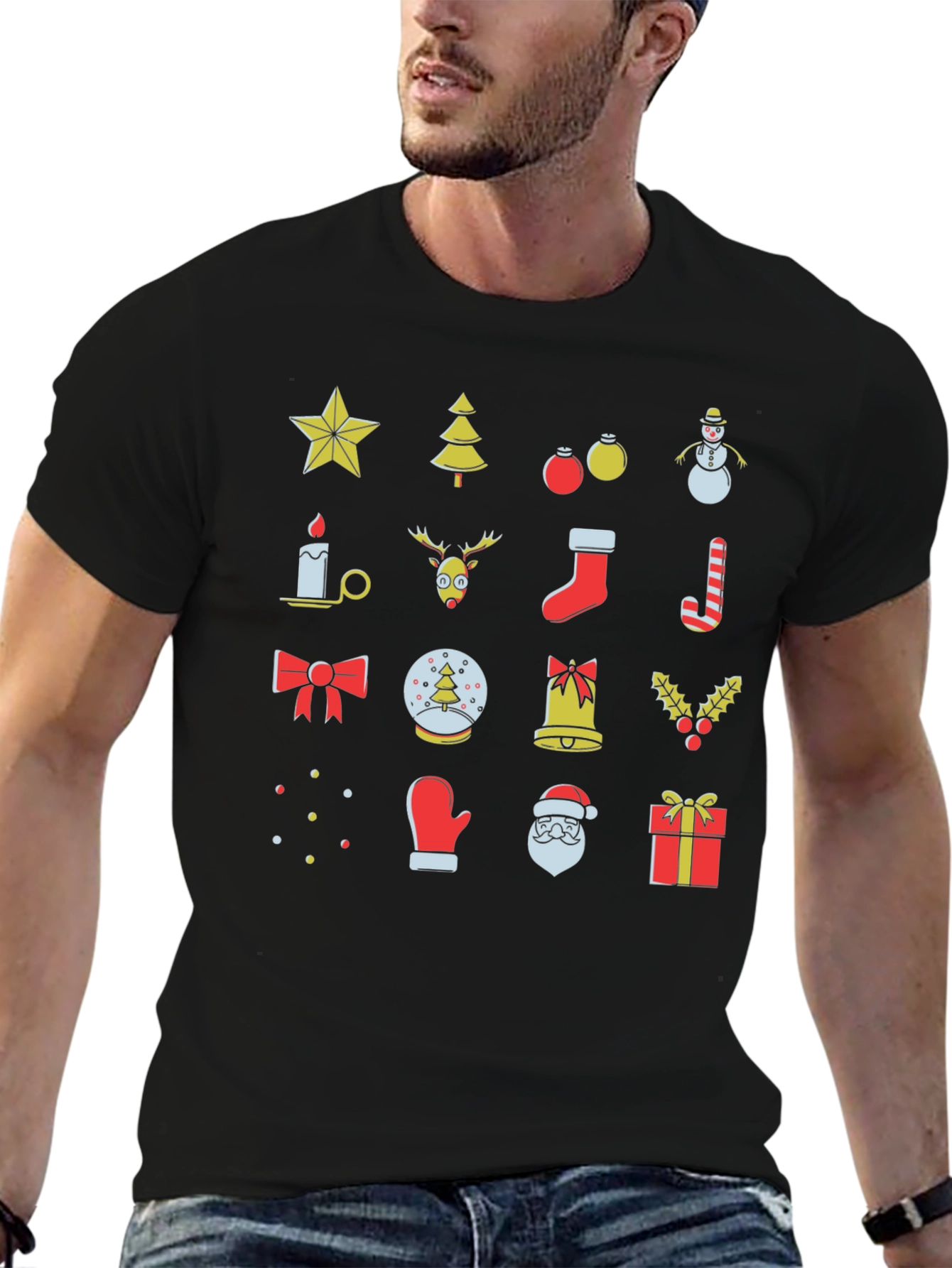 Festive Christmas Icon T-Shirt - Holiday Cheer