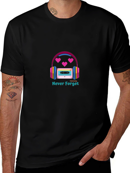 90s Never Forget Graphic T-Shirt - Retro Style