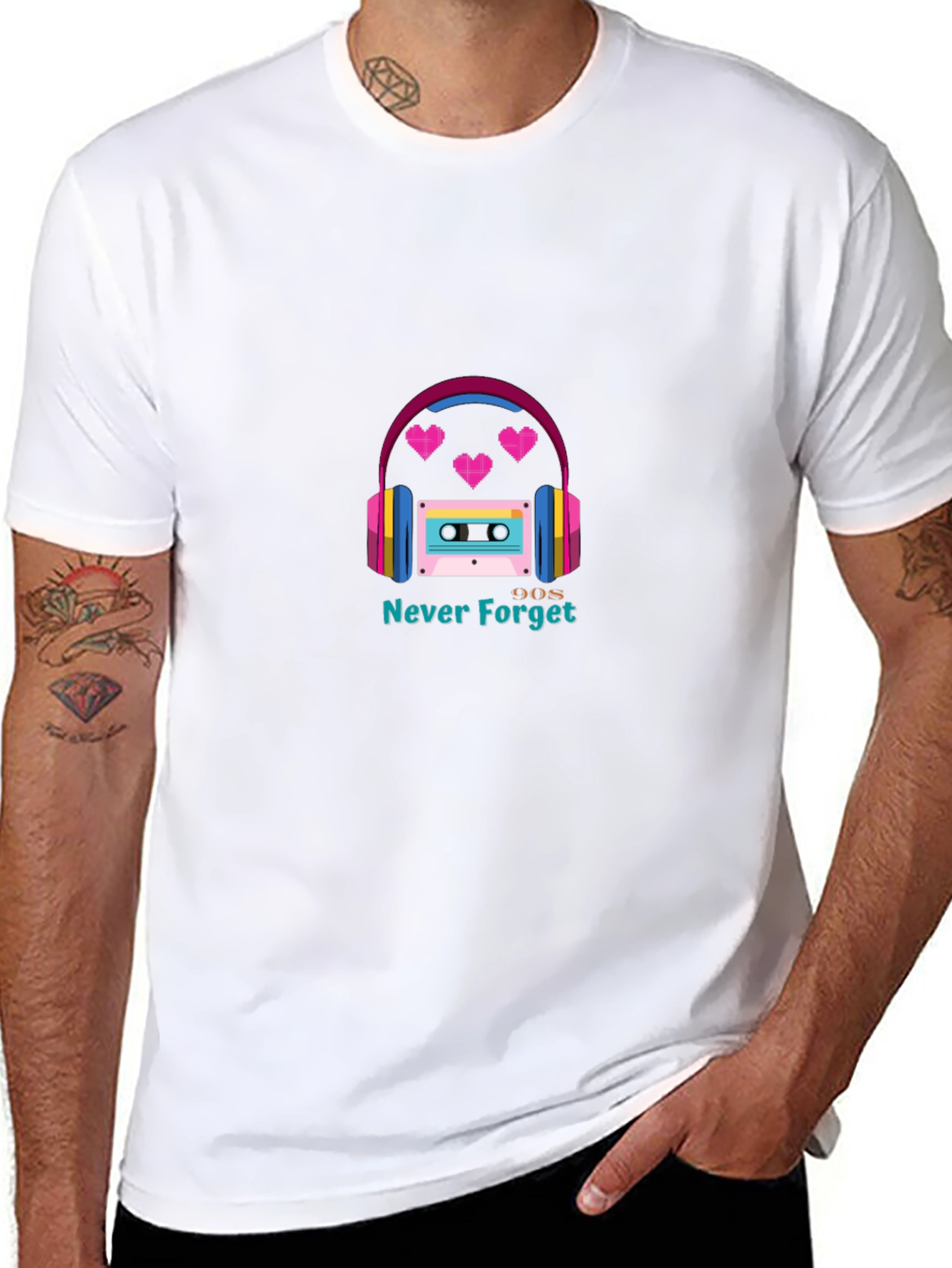 90s Never Forget Graphic T-Shirt - Retro Style