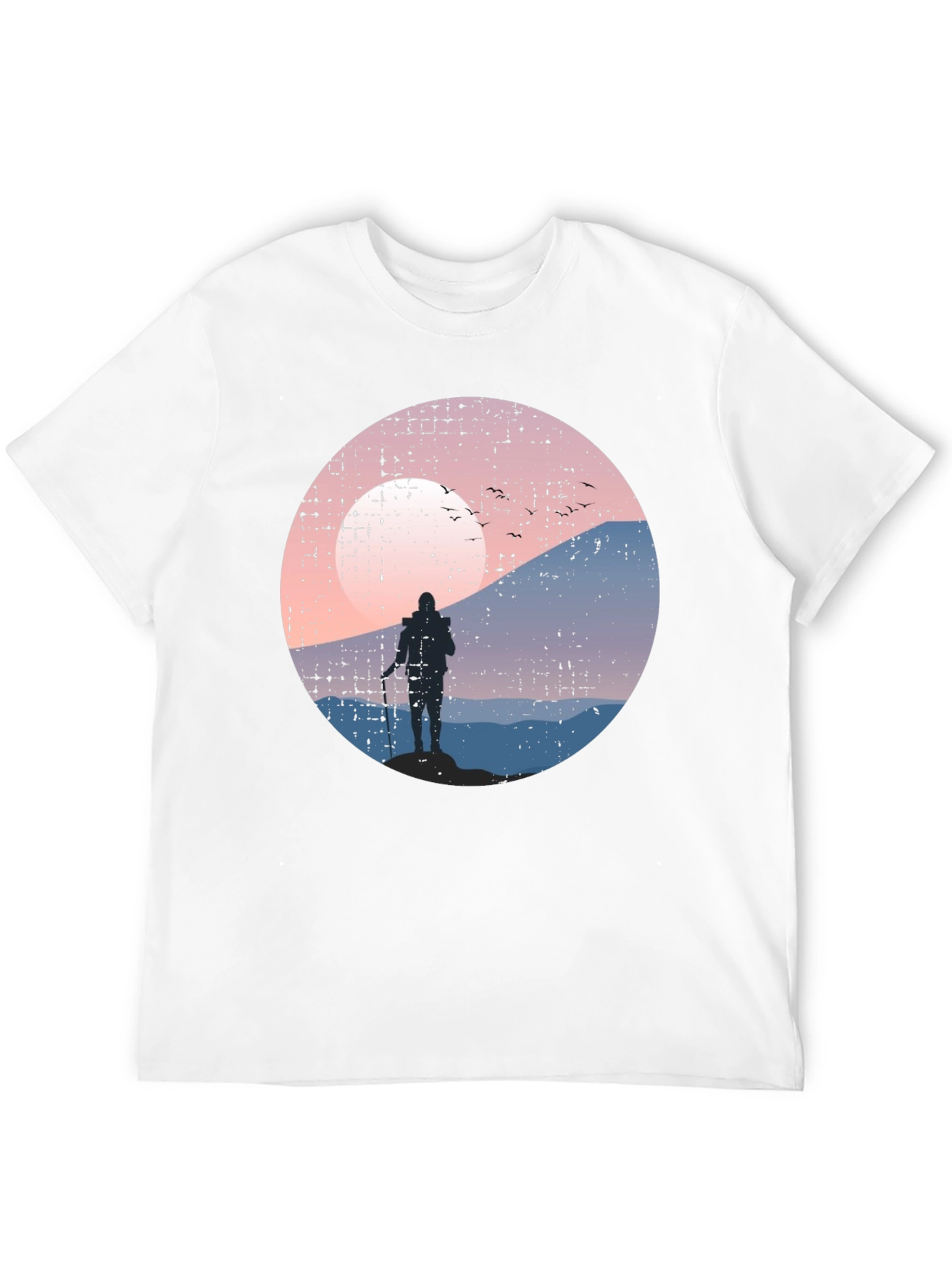 Hiking Silhouette Graphic Tee - Black
