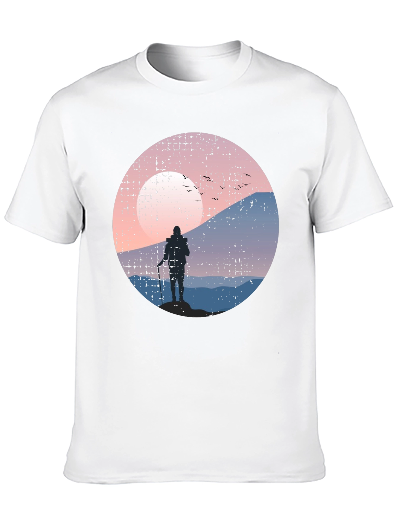 Hiking Silhouette Graphic Tee - Black