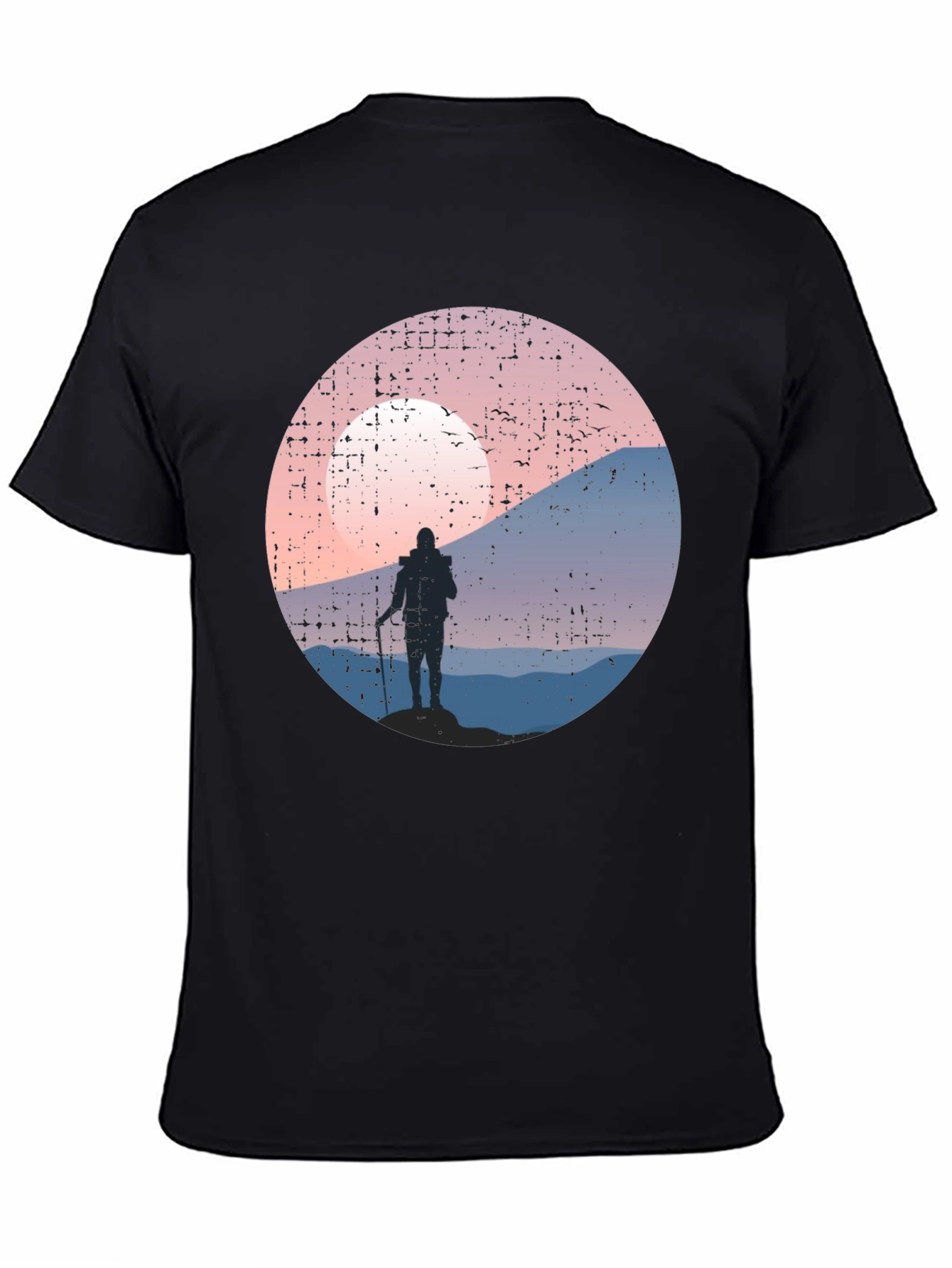 Hiking Silhouette Graphic Tee - Black