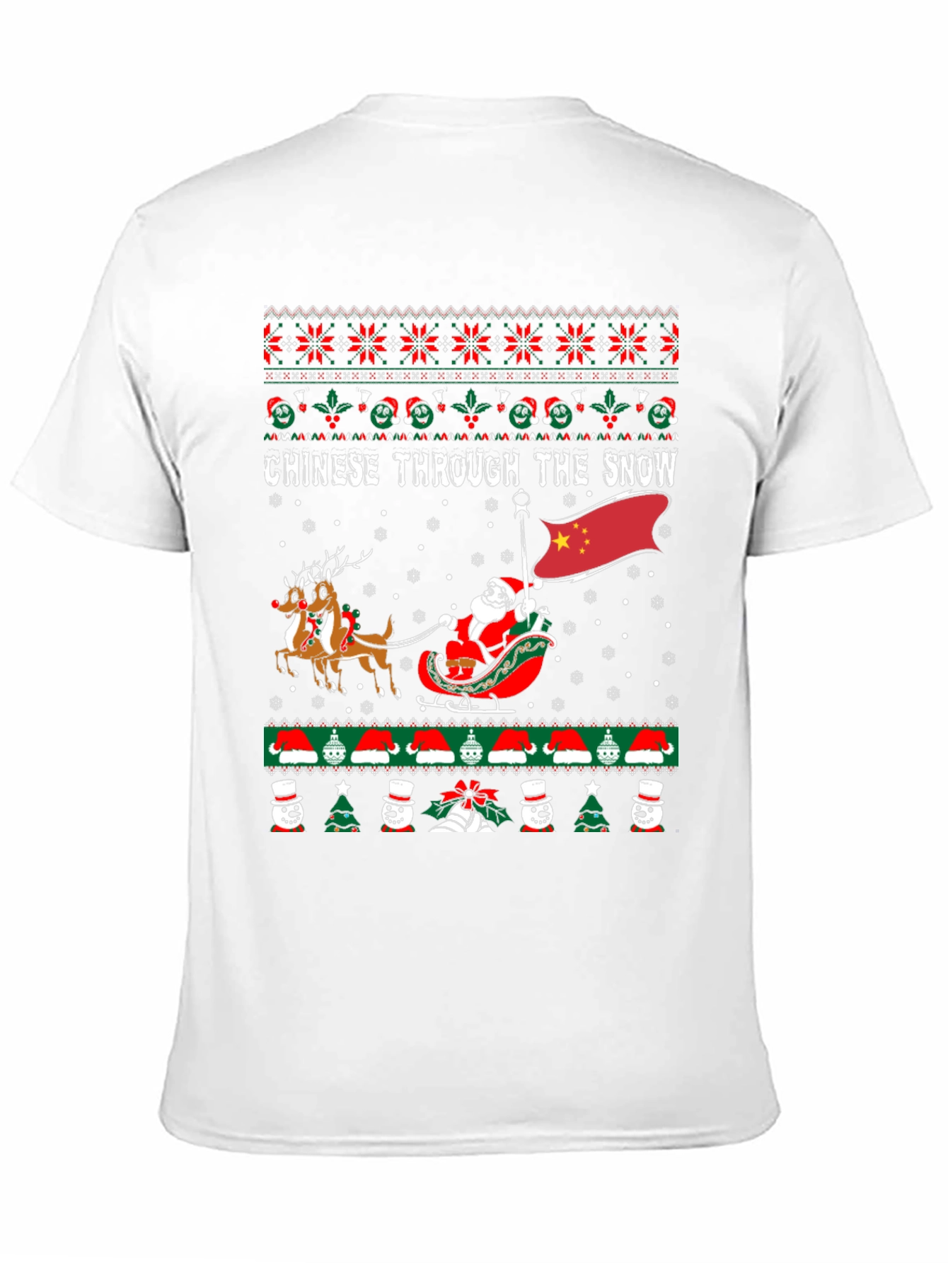 Chinese Through The Snow Ugly Christmas T-Shirt