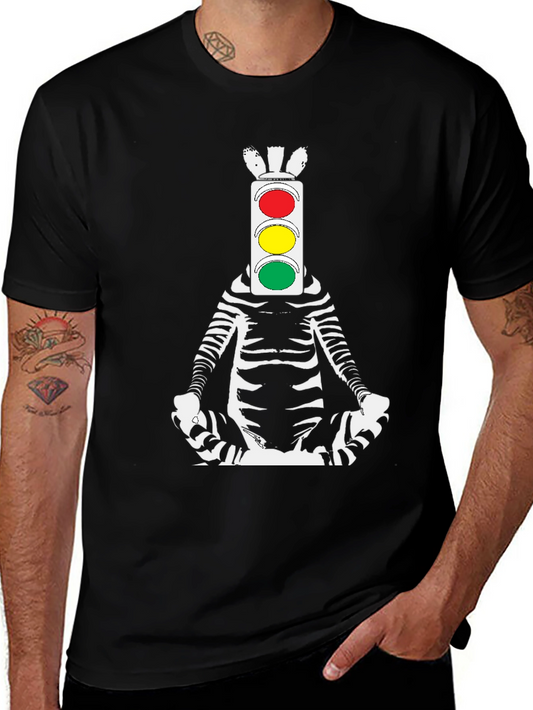 Zebra Traffic Light Meditating T-Shirt