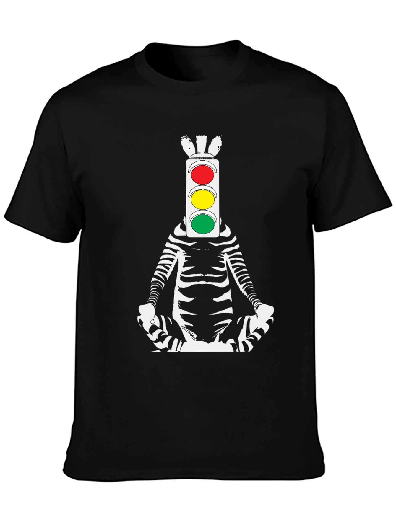 Zebra Traffic Light Meditating T-Shirt
