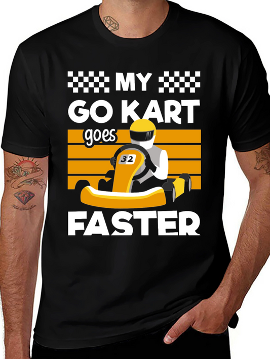My Go Kart Goes Faster Black T-Shirt
