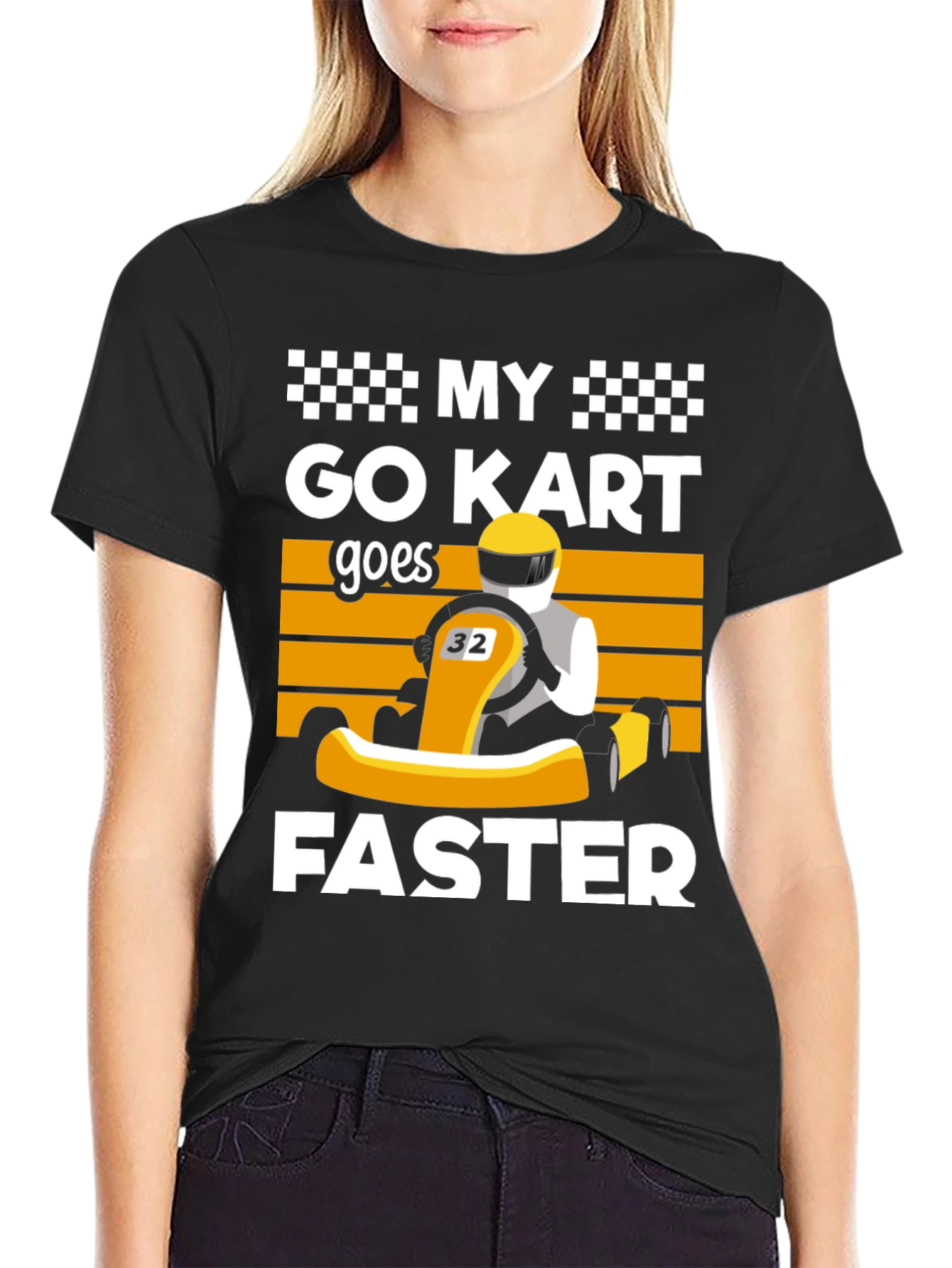 My Go Kart Goes Faster Black T-Shirt