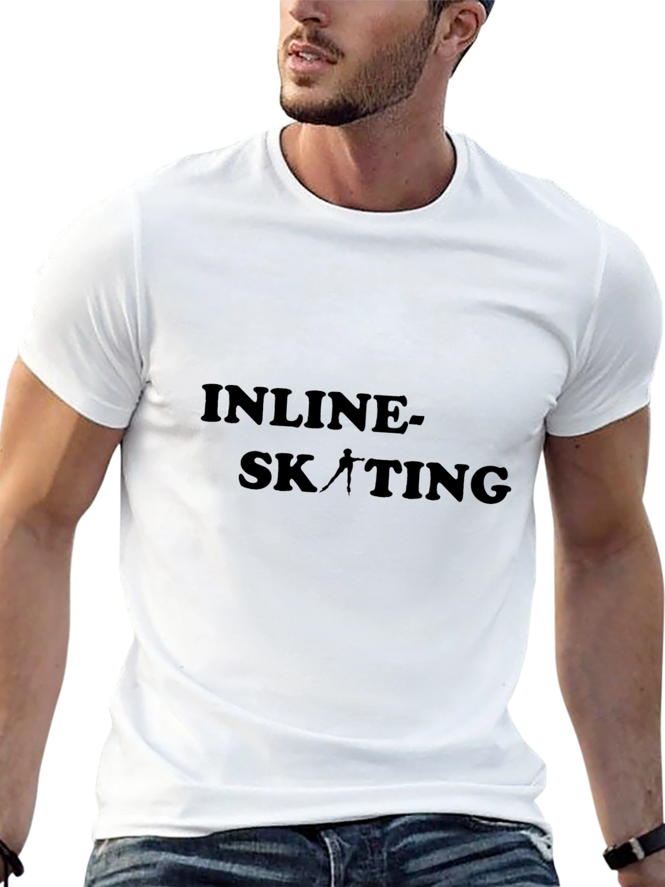 Inline Skating Graphic Tee - Sporty Casual Style