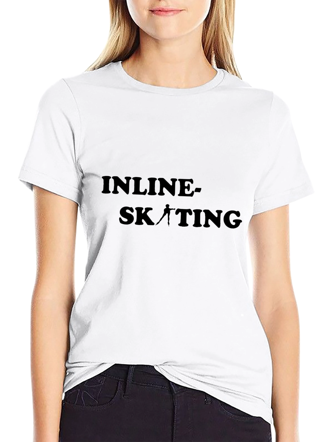 Inline Skating Graphic Tee - Sporty Casual Style