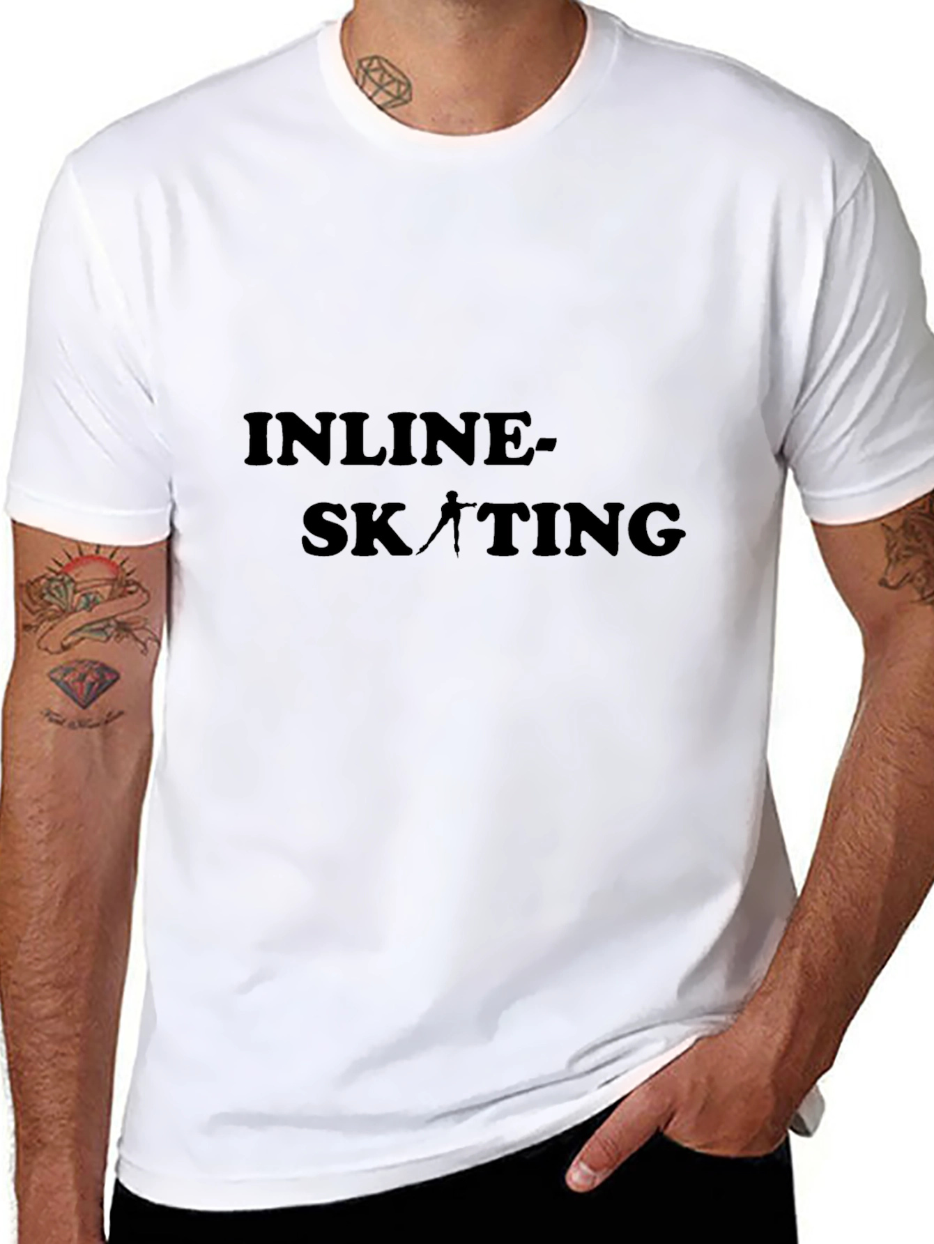 Inline Skating Graphic Tee - Sporty Casual Style