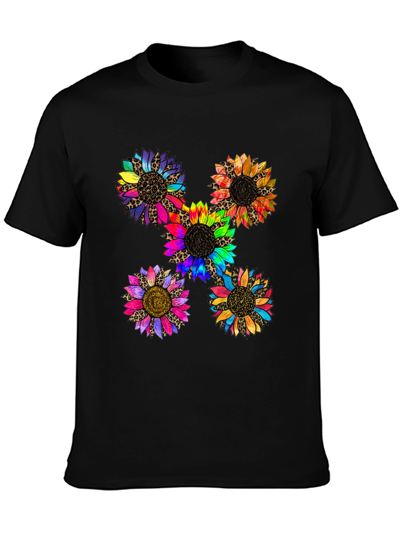 Sunflower Leopard Print Graphic T-Shirt