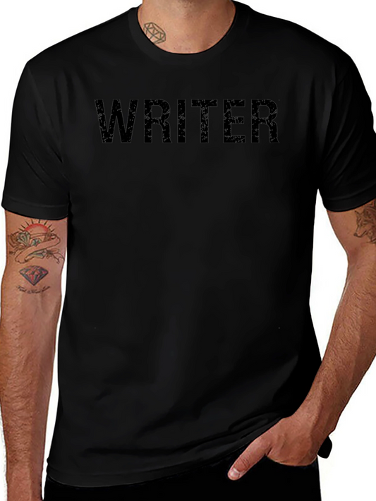 Writer T-Shirt - Black Crew Neck Novelist Tee