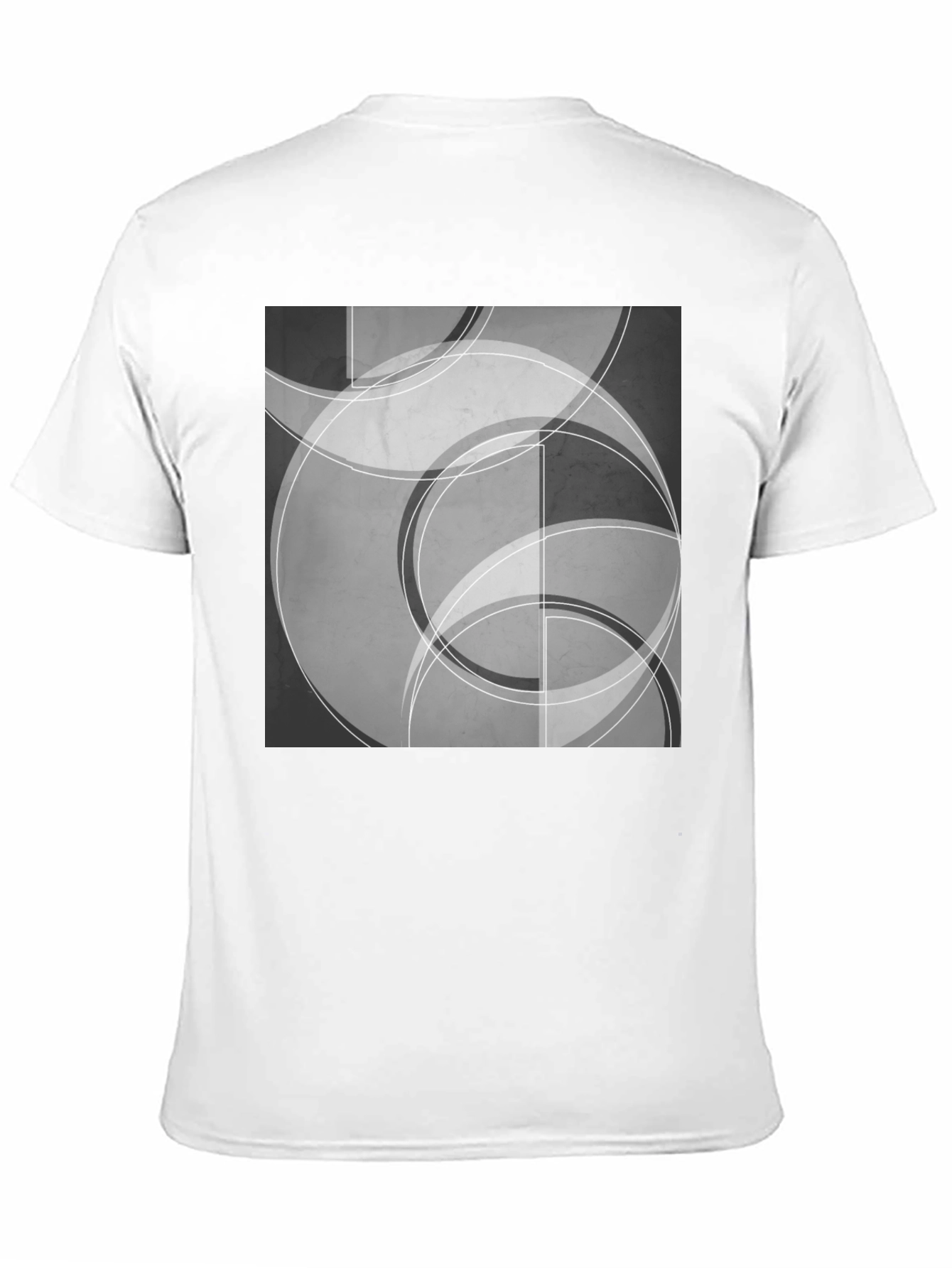Abstract Circle Graphic Tee - Black