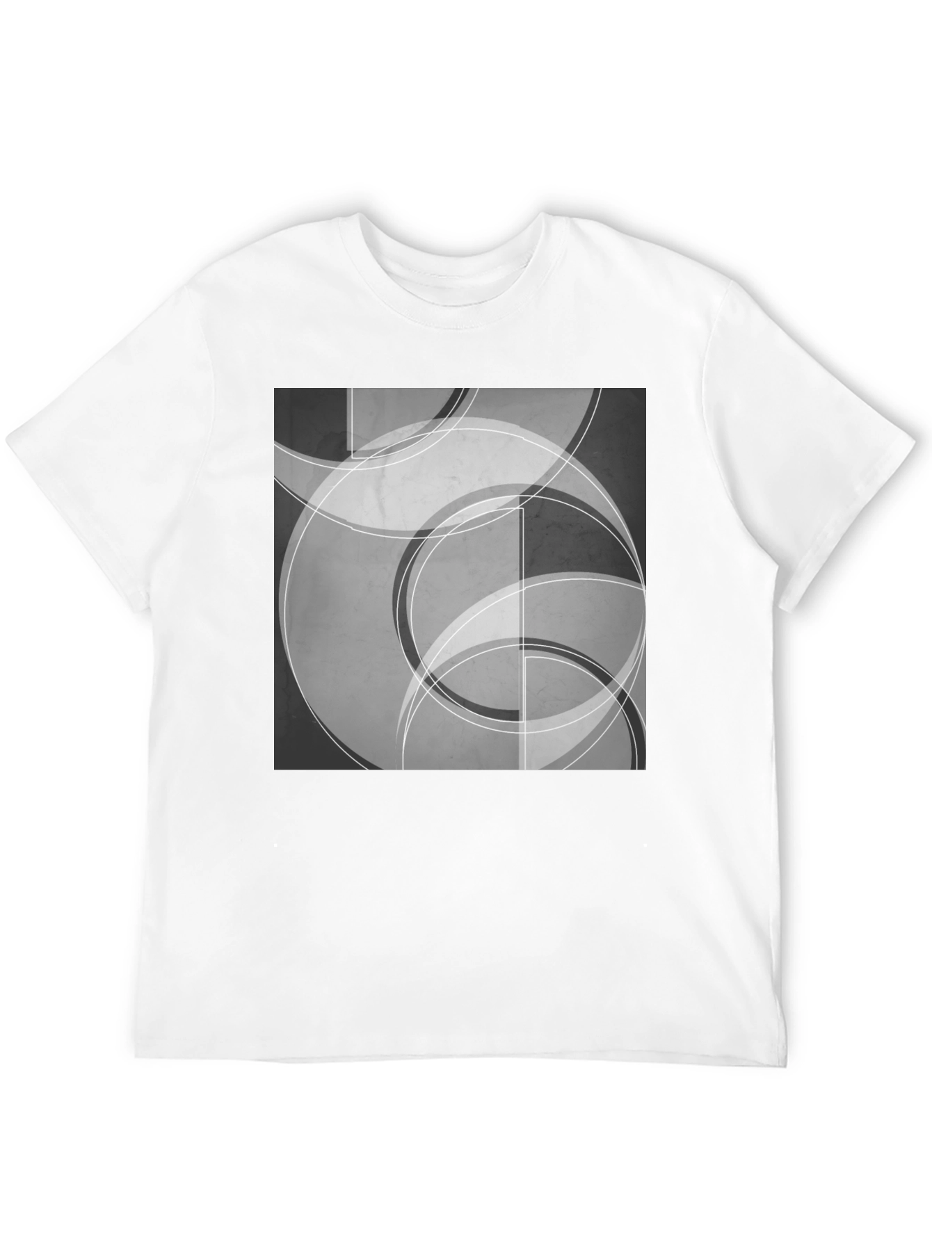 Abstract Circle Graphic Tee - Black