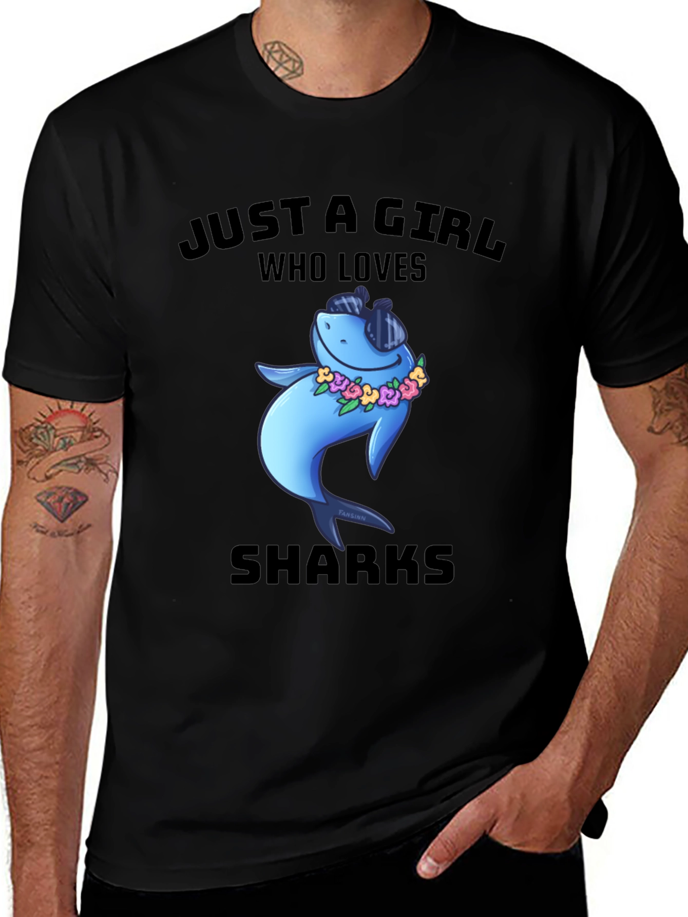 Just A Girl Who Loves Sharks T-Shirt