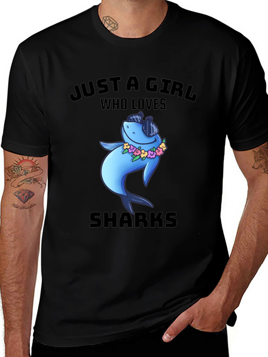Just A Girl Who Loves Sharks T-Shirt