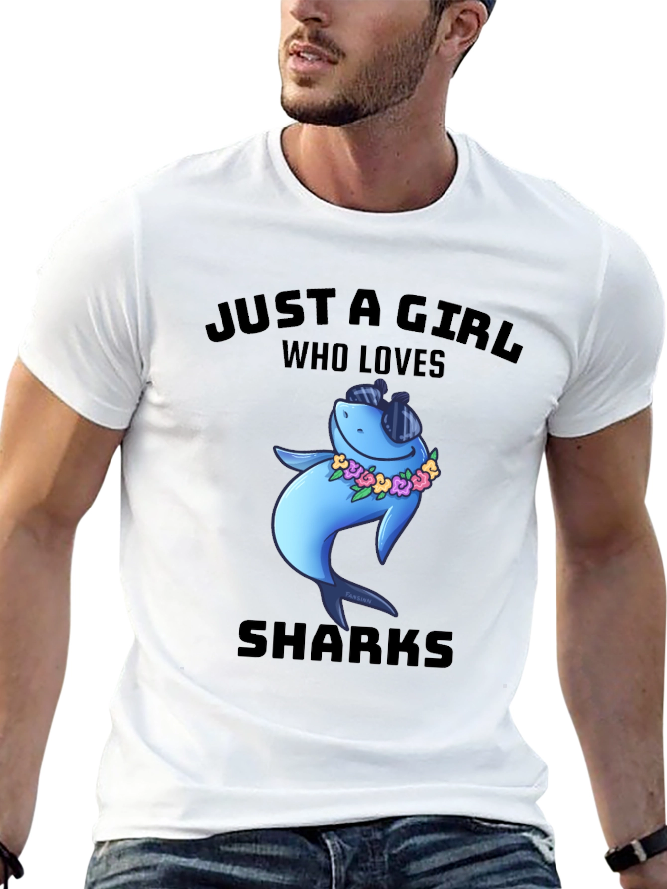 Just A Girl Who Loves Sharks T-Shirt