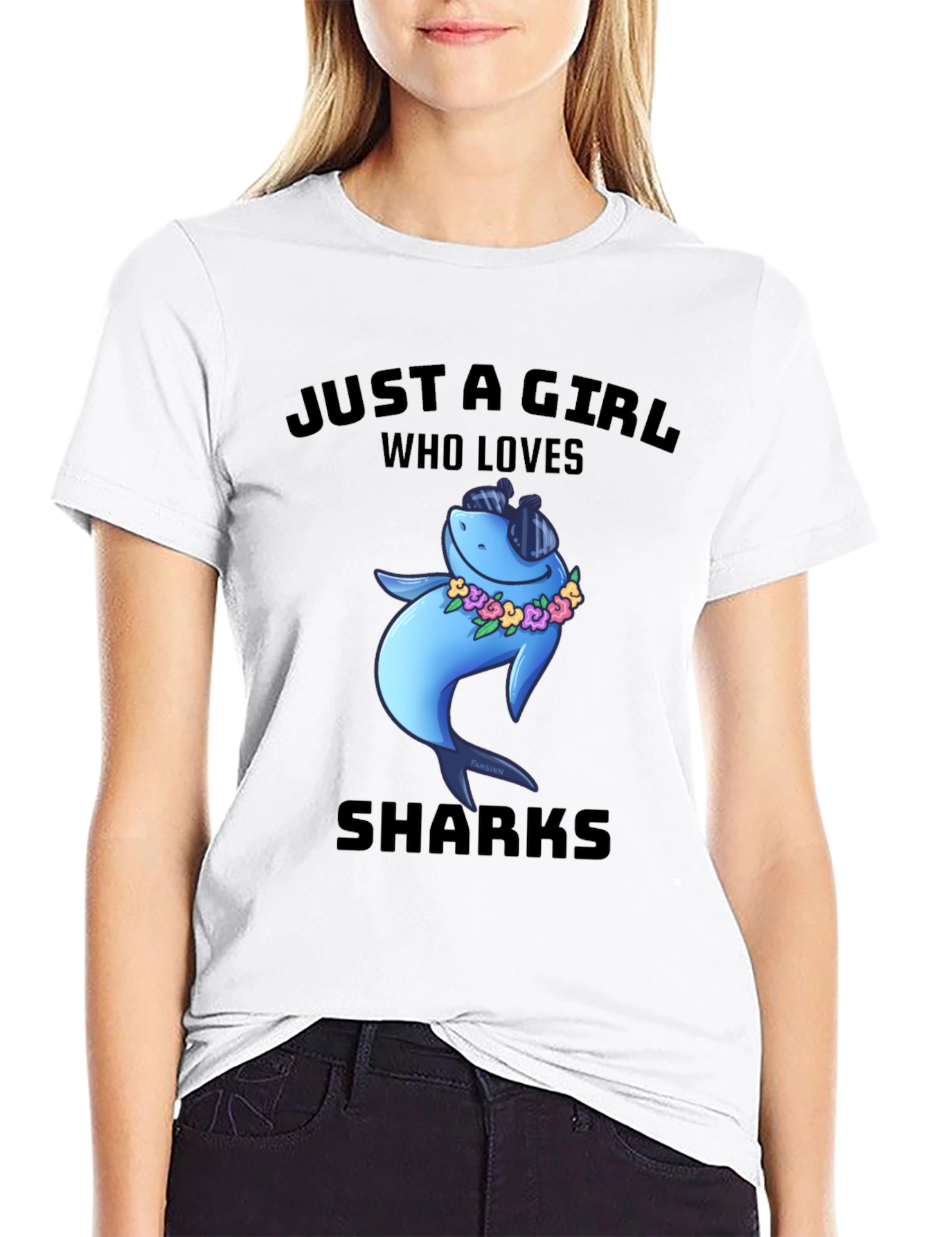 Just A Girl Who Loves Sharks T-Shirt