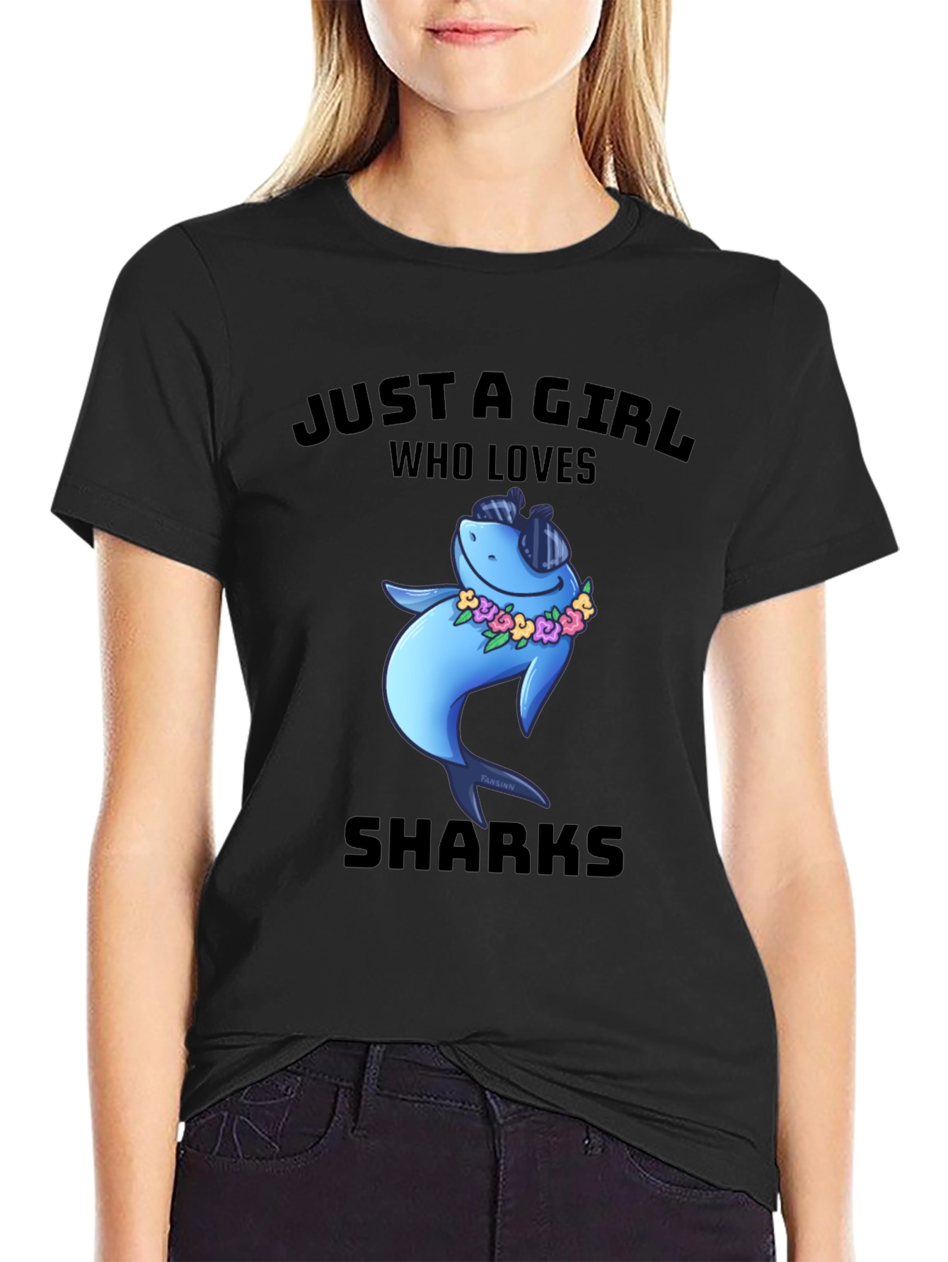 Just A Girl Who Loves Sharks T-Shirt
