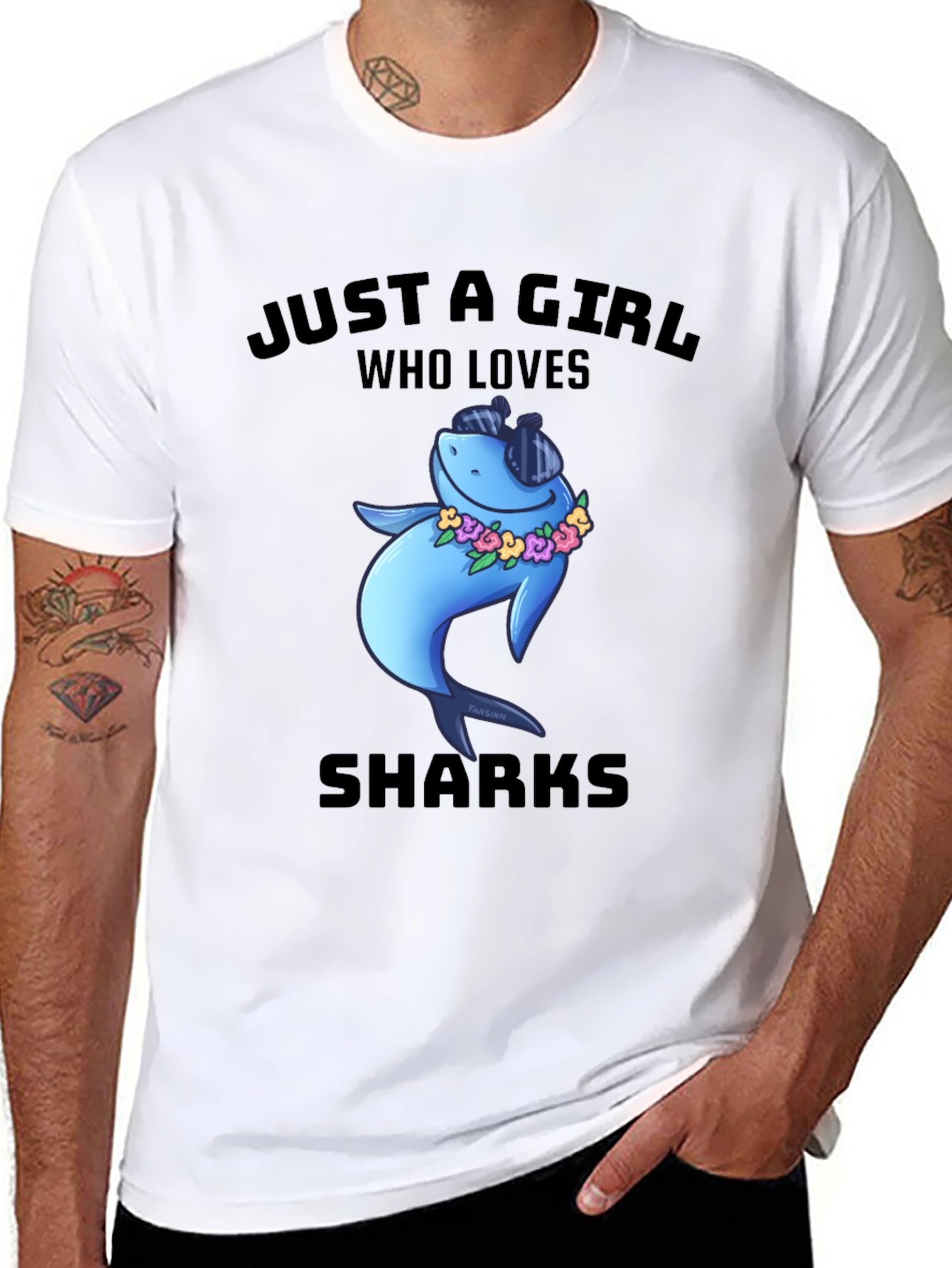 Just A Girl Who Loves Sharks T-Shirt