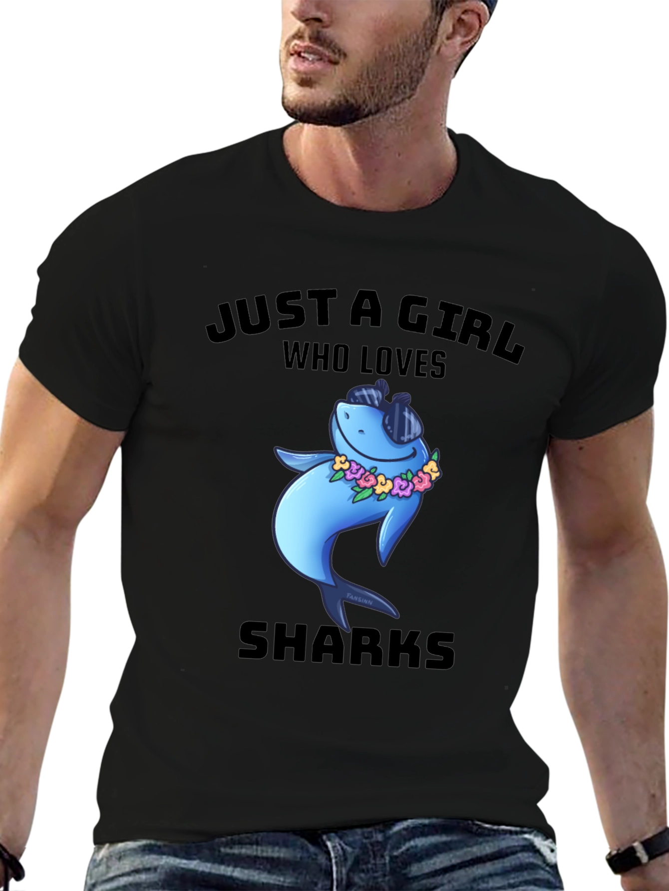 Just A Girl Who Loves Sharks T-Shirt