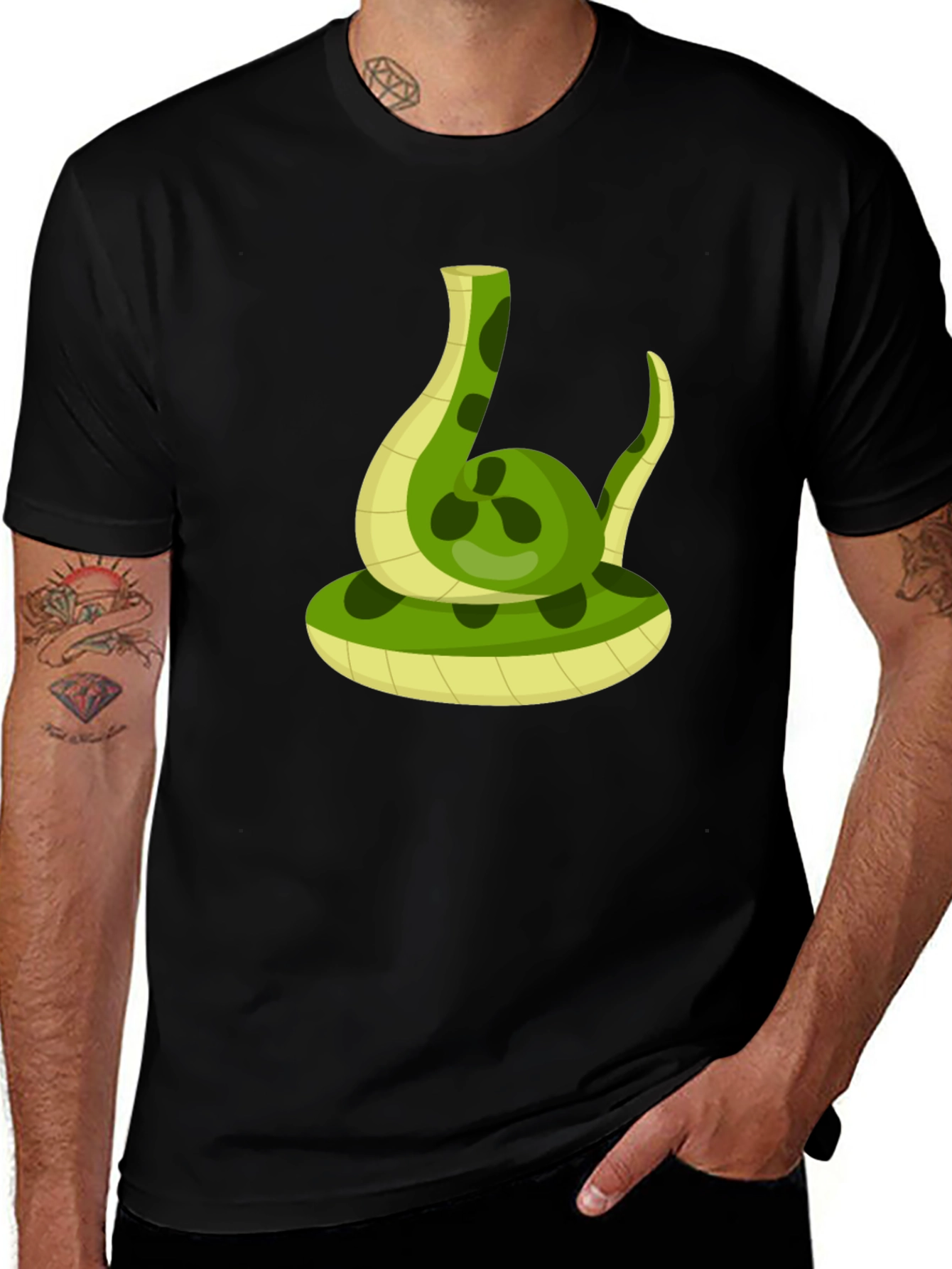 Snake Graphic Black T-Shirt