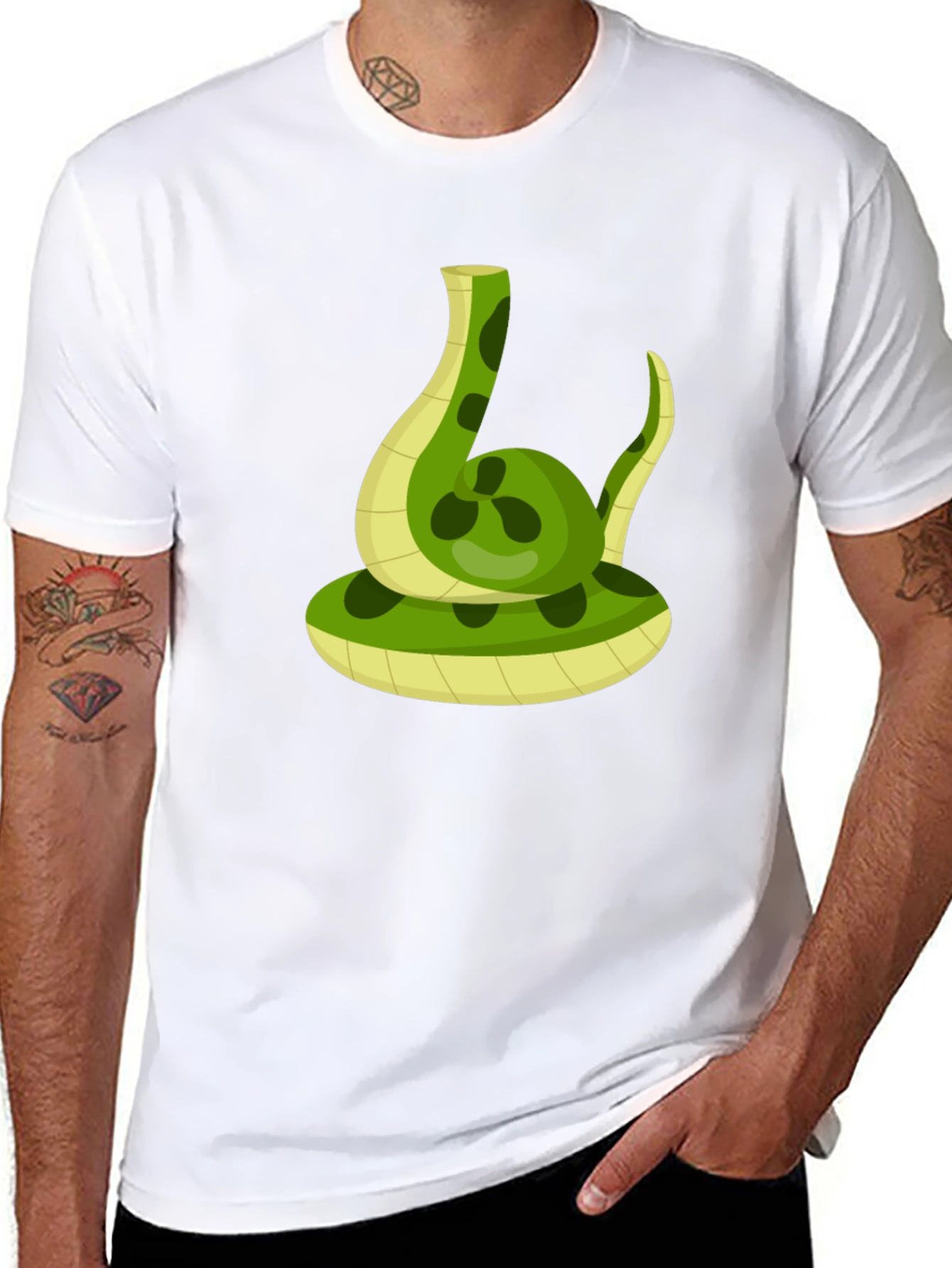 Snake Graphic Black T-Shirt