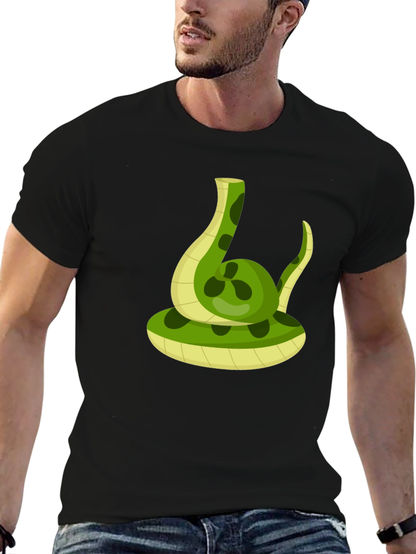 Snake Graphic Black T-Shirt
