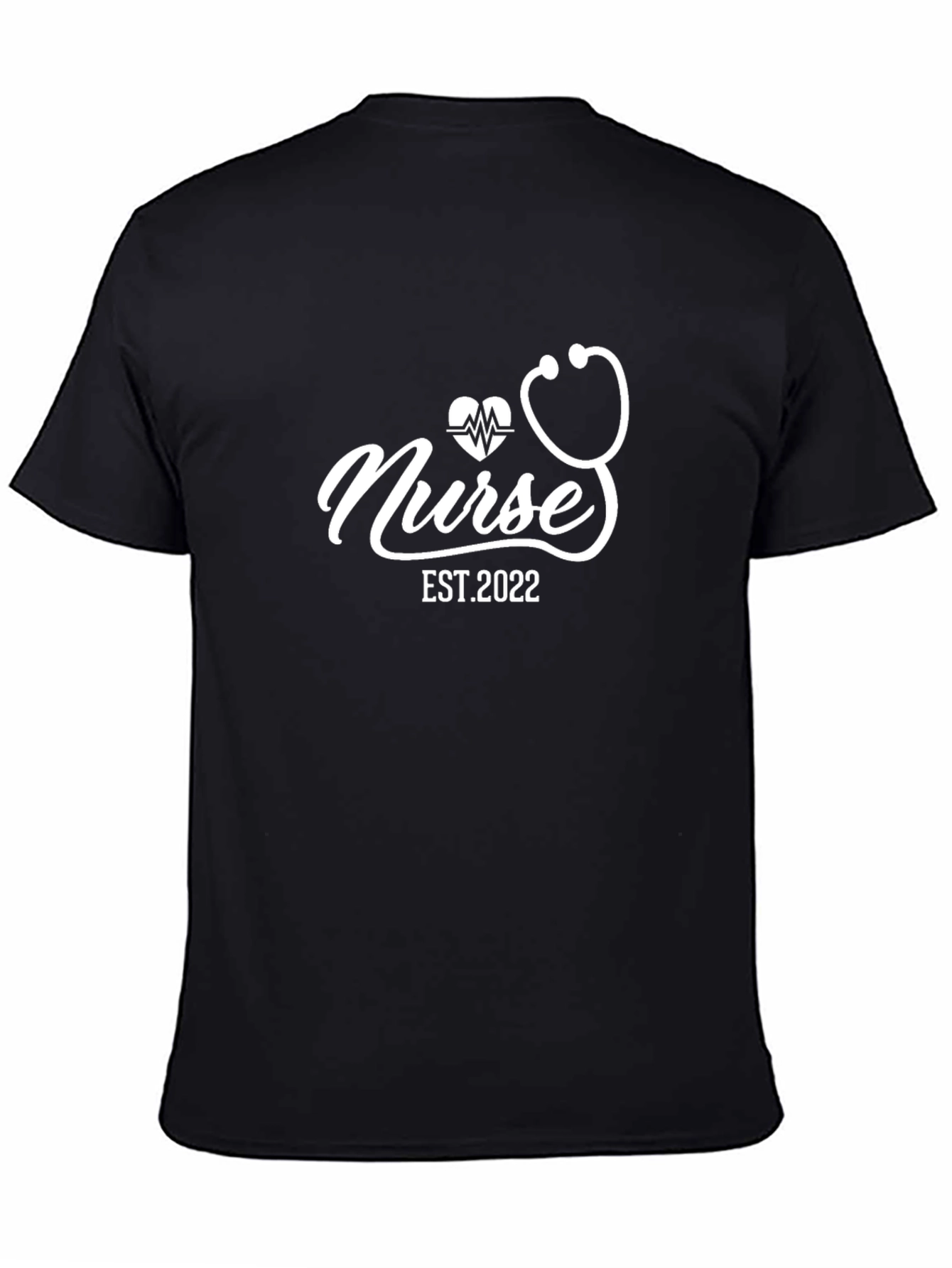 Nurse EST. 2022 Black T-Shirt - Medical Profession Tee