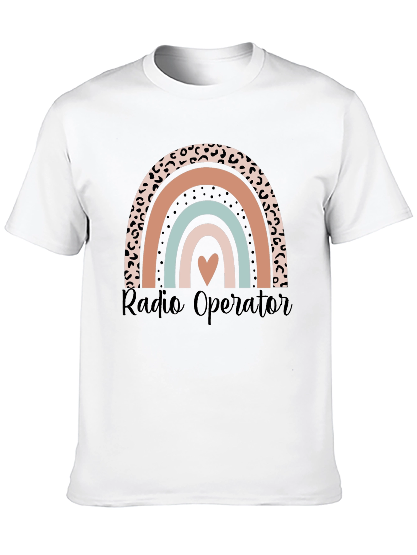 Radio Operator Rainbow Graphic Tee - Black