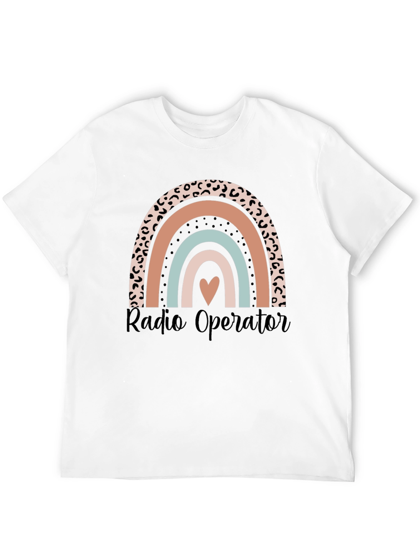 Radio Operator Rainbow Graphic Tee - Black