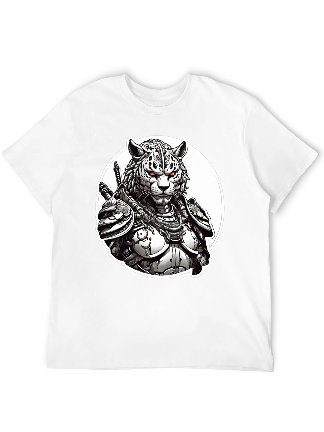 Tiger Samurai Black T-Shirt